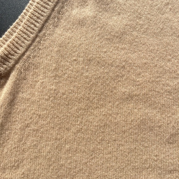Veronica Beard cashmere top sleeveless sweater camel tan medium layering top - Picture 7 of 14